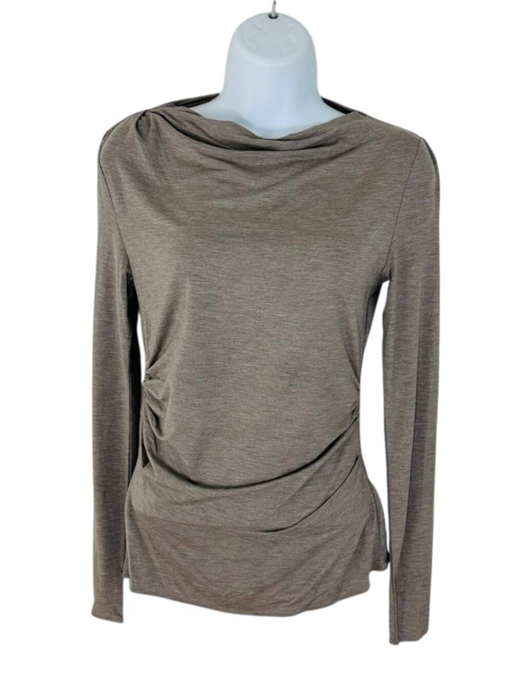 Rag & Bone Women's Size S Luca Asymmetrical Drape Neck Mushroom Top NEW